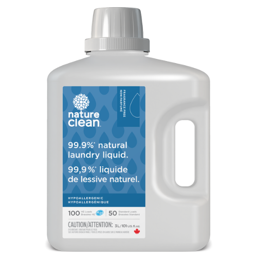 Nature Clean fragrance-free three-litre laundry liquid bottle